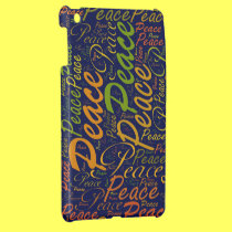 Peace Text Collage ipad mini cases