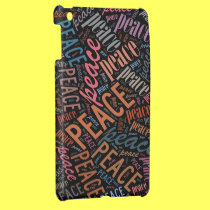 Peace Text Collage ipad mini cases