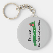 Peace The Old Fashioned Way Keychain