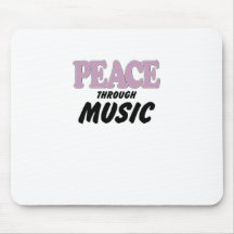 Peace Through Music (purple) Mousepad