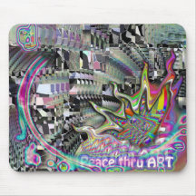 Peace thru Art bebop-cubist-goofball! mousepad