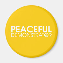 Peaceful Demonstrator Fridge Magnets