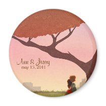 Peaceful Save the Date magnets
