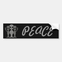 Peaceful Space Aliens Bumper Sticker