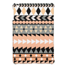 Peach Aztec Black iPad Mini Cover