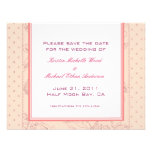 Peach/Coral Save the Date Invite
