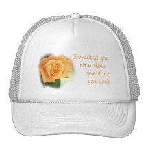 Peach Rose Lady's Cap- personalise Hats