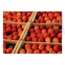 Peaches in wooden crates cards