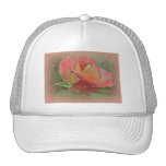 Peachy Rose Blossom Mesh Hat