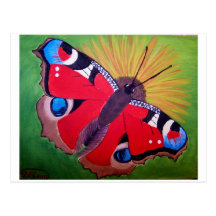 Peacock butterfly acrylic painting