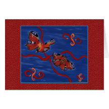 Peacock Butterfly card