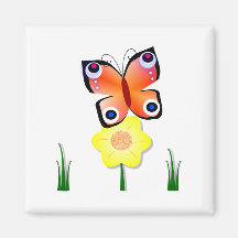 Peacock Butterfly Magnet