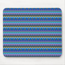 Peacock Chevron Products Mouse Mats