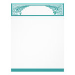 Peacock Feather  Border Customisable Letterhead