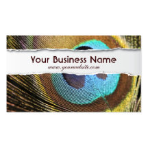 Peacock Feather business card
