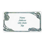 Peacock Feather Frame Shipping Label