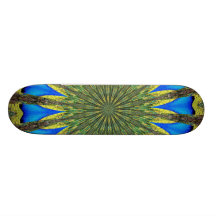 Peacock Feather Kaleidoscope 3 Skate Boards