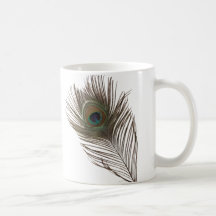 Peacock feather mug