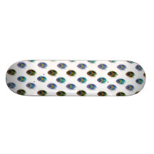 Peacock feather pattern custom skate board