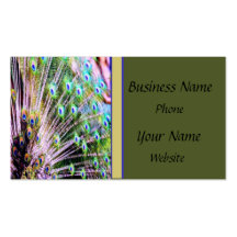 Peacock Feathers Business Card