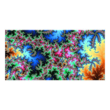 Peacock Feathers - Fractal Design Customised Photo Card