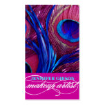 Peacock Feathers | Make-Up Artist Business Cards