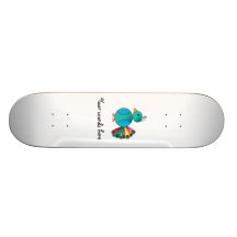Peacock in blue skate decks