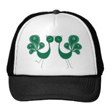 Peacock Love Forest Trucker Hats