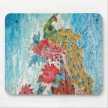 peacock mouse pad