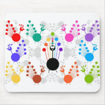 peacock mouse pad