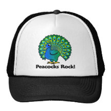 Peacocks Rock! Mesh Hats
