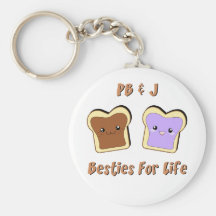 Peanut Butter and Jelly Keychain