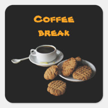 Peanut Butter Cookies Square Stickers