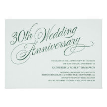 Pearl 30th Wedding Anniversary Invitations