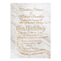 Pearls & Lace Personalized Announcements