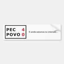 PEC - 4 Povo - 0 Bumper Stickers