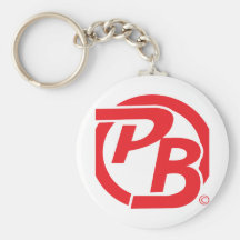 Pecky Boyz logo ID Red Keychains