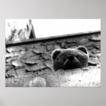 Peek a Boo Teddy Bear Poster