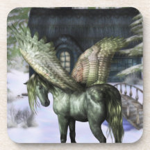 Pegasus in Forest Set of Six Coasters