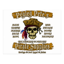 Pegleg Pete's Pirate Supplies Post Card