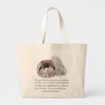 Pekingese Keepsake - MALE Canvas Bags