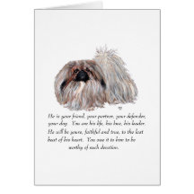 Pekingese Keepsake - MALE Greeting Cards