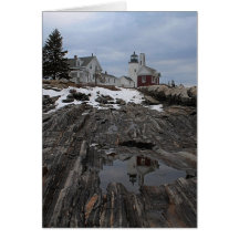 Pemaquid Point in Winter Greeting Card