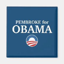 PEMBROKE for Obama custom your city personalised Refrigerator Magnet