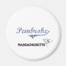 Pembroke Massachusetts City Classic Fridge Magnet