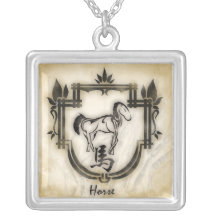 Pendentif zodiaque chinois le Cheval Necklaces