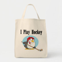 Penguin Hockey Tshirts and Gifts Canvas Bag