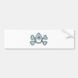 penguin Skull blue Crossbones Bumper Sticker