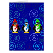 Penguin Winter Design Greeting Card