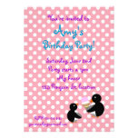 Penguins with ice creamon pin  birthday invitation invitations